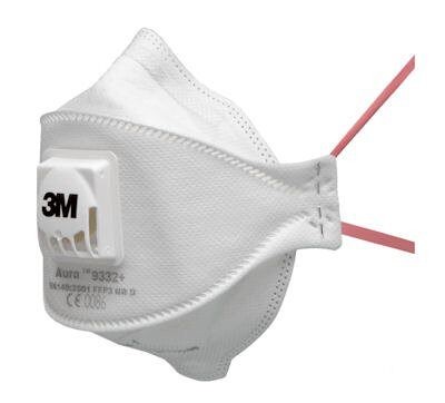 3M™ Aura™ Einweg-Atemschutzmaske, FFP3, mit Ventil, 9332+